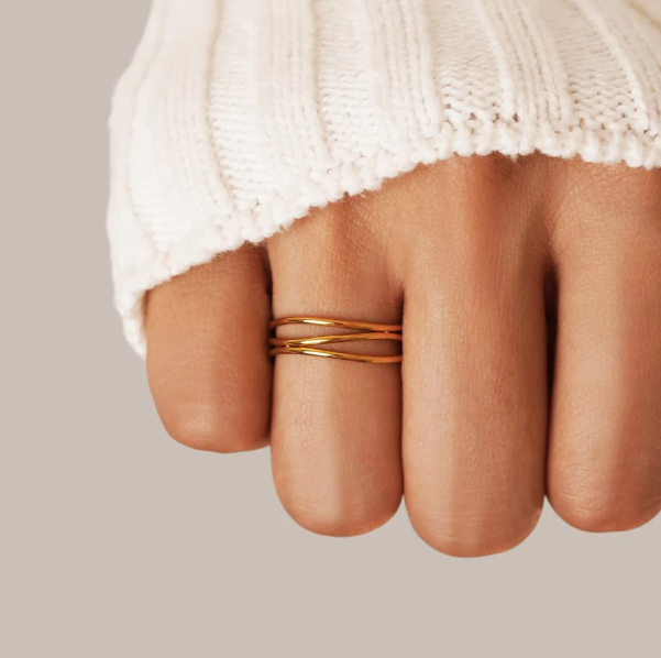 Anello infinito dorato